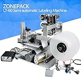 ZONEPACK 空気圧フラットラベリングマシン半自動ラベルアプリケータステッカーマシン 平らな 貼り機 コーディングマシン付き