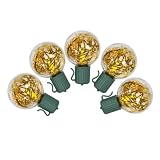 Vickerman 25-Light G40 Tinsel LED Light Set, Yellow [並行輸入品]