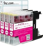 Inc.com LC12 (M/マゼンタ) 互換 インク カートリッジ ３本セット 残量表示対応最新ICチップ ISO14001/ISO9001認証工場生産 国内梱包再検品 ブラザー 用