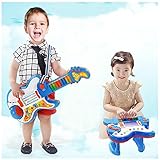 Wishtime 日本初 2in1 ギター&ピアノ 楽器玩具 おもちゃ Rockin 音楽 電子 楽器 知育玩具 学園祭に大活躍 【お誕生日プレゼント】
