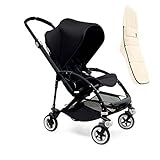Bugaboo Bee3 Stroller - Black - Black - Black with Bugaboo Universal Footmuff (Off White) by Bugaboo