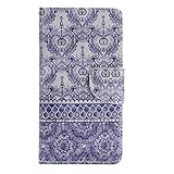 Huawei P8 ケース [強化ガラスフィルムを無料で贈ります], OMATENTI Huawei P8 高級PUレザー ケース 手帳型 保護ケース カード収納ホルダー付き 横置きスタンド機能付き 