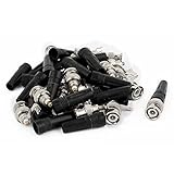 uxcell BNCオスコネクタ ストレートコネクタ プラスチックテール 49 x 14mm 20枚入り
