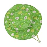 帽子 ハット サンハット 両面使える 速乾 あごひも付 つば広 日よけ UVカット キッズ 子供 夏 女の子 男の子 ビーチ ピックニック アウトドア (頭周り54cm-グリーン)