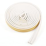 【エコ生活】 防音・防風・防虫・防水用 中空D型のすきまテープ ドア/窓用の気密パッキン 戸当たりテープ ホワイト 長さ3m・2巻 総6m