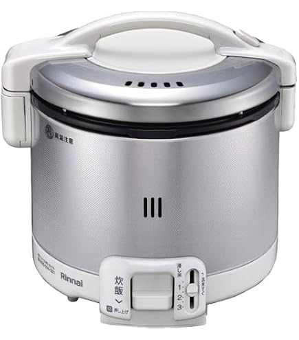 Amazon | リンナイ 3合 ガス炊飯器 こがまるVQシリーズ グレイッシュ 