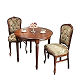 ヴェローナ クラシック ダイニング3点セット (テーブル幅90cm+金華山チェア2脚) [■] 組立設置付き