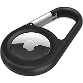 Belkin AirTag ケース 保護カバー 自転車 財布 子供 安全 犬 猫 首輪 紛失防止 盗難防止 キーホルダー カラビナ ハーネス ブラック MSC008btBK