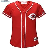 シンシナティレッズMLBレディースクールベース代替ジャージーレッド( Small )