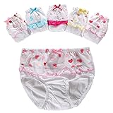 女の子 パンツ 6枚 セット キッズ インナー ショーツ ガールズ 下着 子供 保育園 幼稚園 小学生 女児肌着 綿 (ホワイト(6枚), 130(1-3歳))