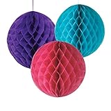 SUNBEAUTY 15 cm / 20 cm / 25 cm 6個ミックスサイズ混合カラーハニカムボールウェディングパーティーベビーシャワーの装飾 20 25cm Ball-4-2