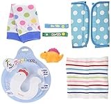 ラヴィギフト6点セットベルトカバー ブルー マルチ ニワトリ 恐竜A 腹巻ボーダー ホルダーGW lv-g09‐03