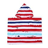 Stripe Kids Baby Hooded Bath/Beach/Pool Towel 100% Cotton [並行輸入品]