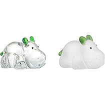 【期間限定】クリスタル 幸せのカバ カバの小物入れ 透明 水晶 Amazon.co.jp: 2枚入 カバ 水晶 置物 飾 ガラス ホーム ガラス