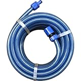 延長ホース ジョイント付 内径12mm × 5m 10m 20m 30m YM22721 YM24011 園芸 耐圧 洗車 畑 散水 屋外 水やり ガーデニング ガーデンホース ブルー (オスメス：30ｍ)