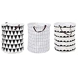 Prawey（TM）半円グリッドバットマン柄のハンドバッグ、革で赤ちゃん子供たちのおもちゃアパレルキャンバス洗濯かごバッグは、部屋のインテリアは、ハンドル