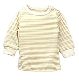 有機幼児服、100 %コットンベビーパジャマトップ、余分なソフト カラー: グリーン