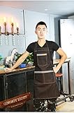 エプロン メンズ デニム シワになりにくい フリーサイズ 男性 大きいサイズ 作業用 (ブラック) (B)