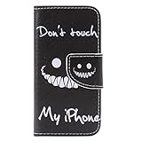 iPhone 5/ iPhone 5S ケース, OMATENTI Apple iPhone 5/5S 高級PUレザー ケース 手帳型 保護ケース カード収納ホルダー付き 横置きスタンド機能付き マグ