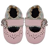 Kimi + Kai Kids Soft Sole Leather Crib Bootie Shoes - 0-6 Months