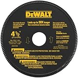 DEWALT DW4725 High Performance 4-1/2-Inch Dry Cutting Continuous Rim Diamond Saw Blade with 7/8-Inch