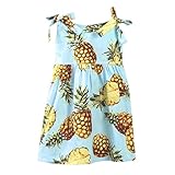 Cutelove 子供ドレス ワンピース キャミワンピース 女の子 パイナップル柄 蝶結び付き 可愛い 夏 袖無し ベビー ドレス 素敵 おしゃれ