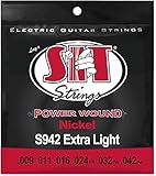 【3セット】SIT S942 [09-42] POWER WOUND エレキギター弦