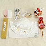 お宮参り着物用　正絹フードセット　白　お宮参り８点セット　男の子向き　日本製