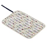 わくわくお食事タイムのベビーランチョンマット・シート　カラフル列車で行こう（スケアー地・アイボリー）　B0602900　日本製