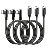 USB-C ＆ USB-C ケーブル L字型 2m (3本セット) SLEIJAOOE 【 60W急速充電 /USB2.0規格/ PD対応】高耐久ナイロン Type C (C to C) ケーブル スマートフォン・タブレット・ゲーム機等Type-C 機器対応