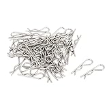 uxcell コッタークリップピン　　ヘアピン　シルバートーン　304ステンレス鋼　1.2mm x 25mm　50個