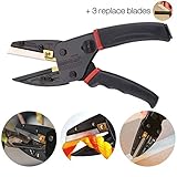 YOUFAN 多機能はさみ 実用家庭用ナイフ 工具ナイフ 剪定鋏　軽量　安全ロック付き 3in1切削工具 ワイヤカッター ユーティリティナイフ パワーカッティングツール
