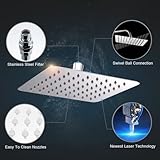 Ultra Thin雨シャワーステンレススチール、12-inch、スプレー、クロムby Bazos