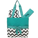 ChevronテーマPrints ngilキルト風3個入りおむつバッグ グリーン ZIG2121_056