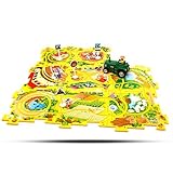 Perfect Life Idea Farm Tractor Vehicle Puzzle Track Play Set - Battery Operated Toy Themed Style Veh