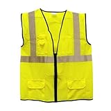 SAS Safety 690-2208 ANSI Class-2 Surveyor's Vest Yellow, Medium by SAS Safety