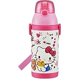スケーター(Skater) ステンレス 子供用 水筒 380ml ストロー飲み 3D ハローキティ おやつタイム SSPV4 サンリオ-A