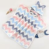 IWELY 6重ガーゼ　フード付き　可愛いバスタオル　子供　ベビー　タオル おくるみ　動物柄　 出産祝い キノコ (なみ)