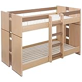 二段ベッド vibo（ヴィーボ） JIS・SG規格適合設計 エコ塗装 耐震仕様 (ブラウン)