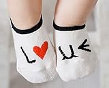 かわいい愛の手紙0-24ヵ月の赤ちゃんのノンスリップのソックス