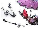 エイダブリューネット(AW-Net)　　ベビーカー用傘スタンド　ロング・関節タイプ　黒