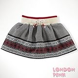 ラルフローレン [女の子9～24ヵ月]ポロラルフローレンチェックスカート[グレー]並行輸入品