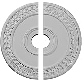 Ekena Millwork CM21WR2 21 1/8OD x 3 5/8ID x 7/8P Wreath Ceiling Medallion, Fits Canopies up to 6, 2 