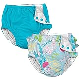 I Play。赤ちゃん&幼児用再利用可能な吸収性用おむつ( Pack of 2 ) カラー: ブルー