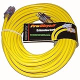 ProStyle 12 Gauge SJTW 3 Conductor 50 Foot Extension Cord With Lighted Ends - Yellow [並行輸入品]