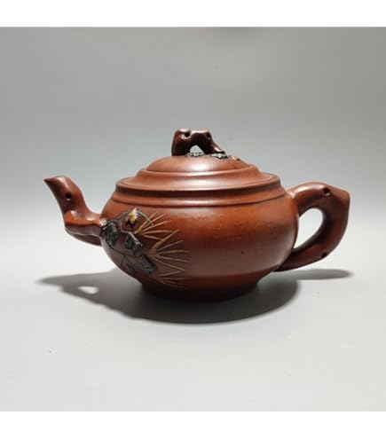 Amazon | 紫砂壺中国の急須宜興原鉱の紫泥の名人の純粋な手工芸の急須