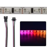 MOKUNGIT LPD8806 LED Strip Lights LPD8806 RGB Addressable LED Strip Light 3.2ft/1m 48LEDs/m 24Pixels