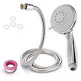 シャワーヘッド　Aufool　シャワーセット 水流調整 4段階モード 取り付け簡単 ステンレンス製　国際汎用基準G1/2　シャワーホース付き