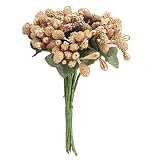 OurWarm花 枯れない果実 造花 花束 フラワー 結婚祝い プレゼント 送別 バラ 花束 誕生日 祝い 本物そっくり ブーケ お祝い 飾り ギフト12本セット (金色)