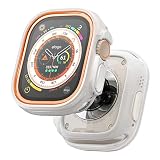 【elago】 Apple Watch Ultra 3 2 49mm 対応 ケース フレーム 2色 入り TPU ポリカーボネート 耐衝撃 保護ケース シンプル カバー [ AppleWatchUltra AppleWatchウルトラ アップルウォッチ Ultra 49 mm 対応 ] DUO CASE トランスパレント/オレンジ